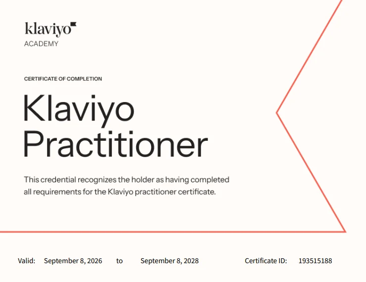 Klaviyo Practitioner Certification